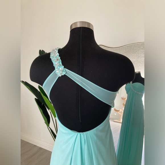 Mint Jeweled Prom Dress - Picture 6 of 8